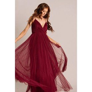 Scarlett Tulle Pleated Maxi Dress | XS